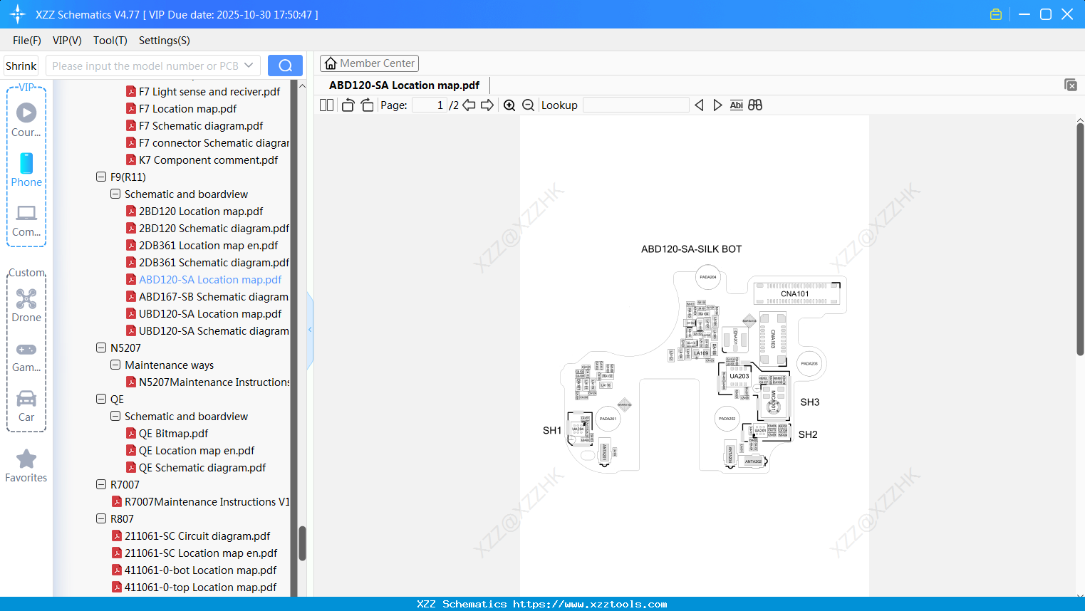 OPPO ABD120-SA Location Map